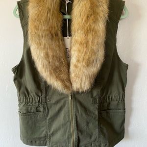 Vintage America Blues army green detachable fur XL